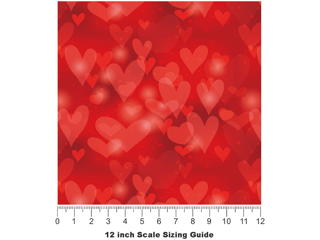 Valentine Glasses Bokeh Vinyl Film Pattern Size 12 inch Scale