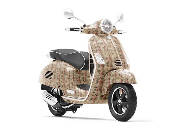 Almond Brown Brick Vespa Scooter Wrap Film