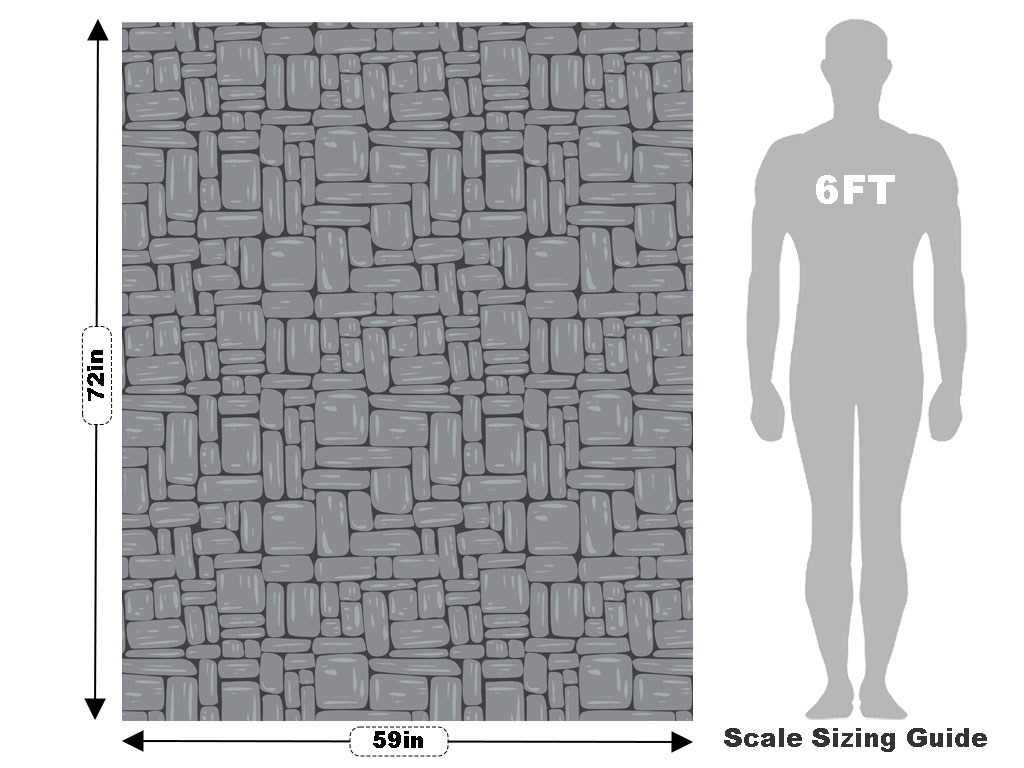 Battleship Grey Brick Vehicle Wrap Scale