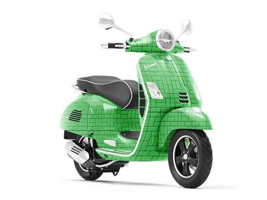 Green  Brick Vespa Scooter Wrap Film