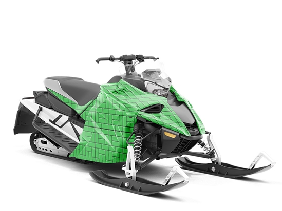 Green  Brick Custom Wrapped Snowmobile