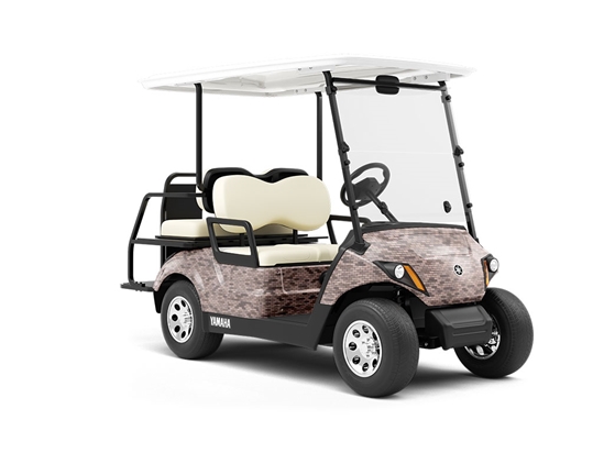 Brown  Brick Wrapped Golf Cart