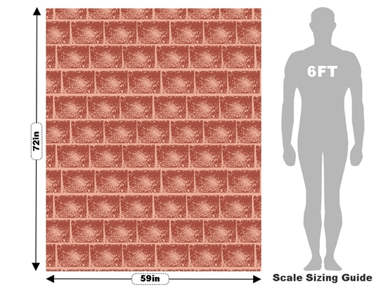 Burnt Orange Brick Vehicle Wrap Scale