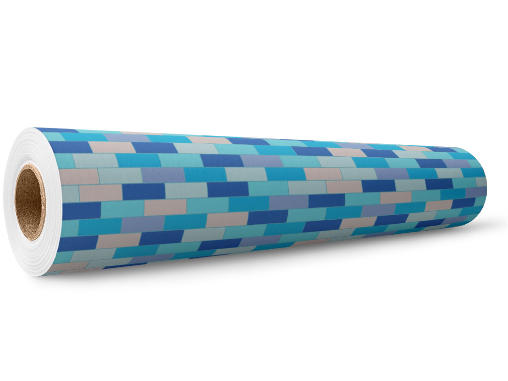 Capri Blue Brick Wrap Film Wholesale Roll