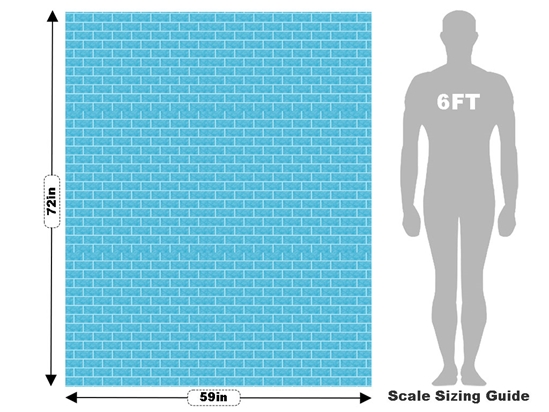 Cyan  Brick Vehicle Wrap Scale