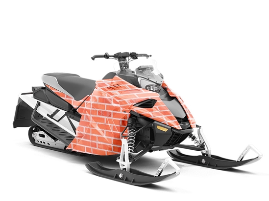 Vivid Red Brick Custom Wrapped Snowmobile