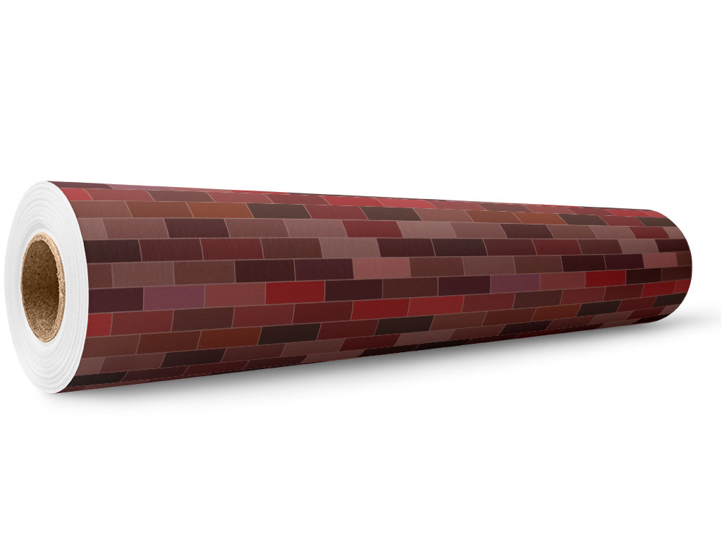 Wine Red Brick Wrap Film Wholesale Roll