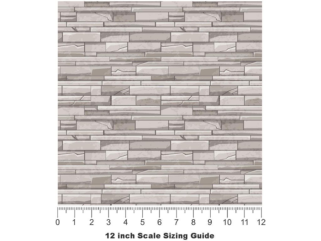 Grey  Brick Vinyl Film Pattern Size 12 inch Scale