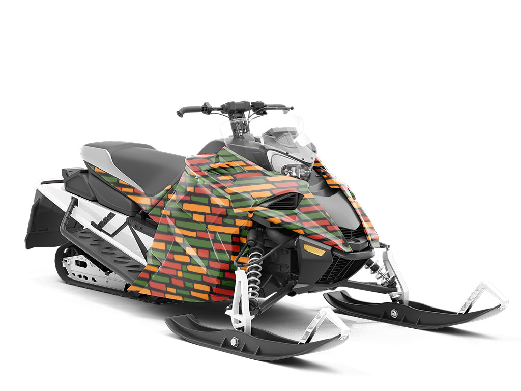 Rastafarian  Brick Custom Wrapped Snowmobile
