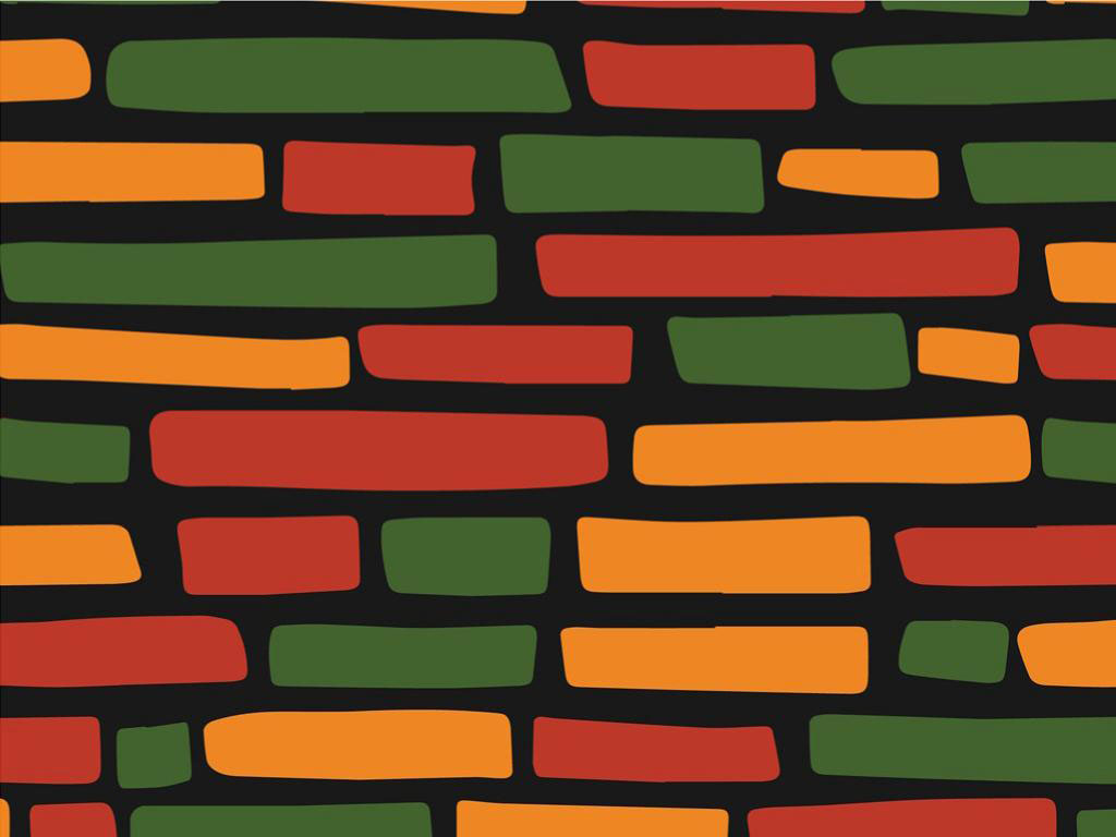 Rastafarian  Brick Vinyl Wrap Pattern