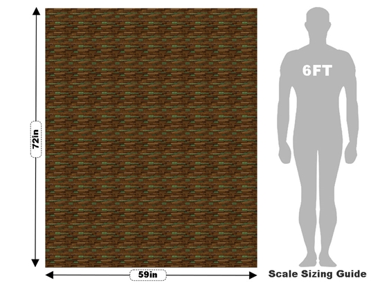 Russet Brown Brick Vehicle Wrap Scale