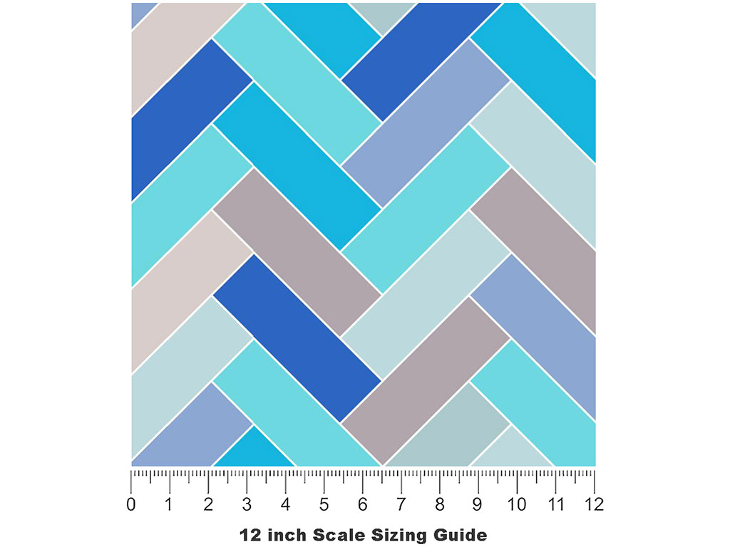 Baby Blue Brick Vinyl Film Pattern Size 12 inch Scale