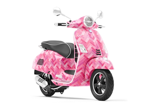 Carnation Pink Brick Vespa Scooter Wrap Film