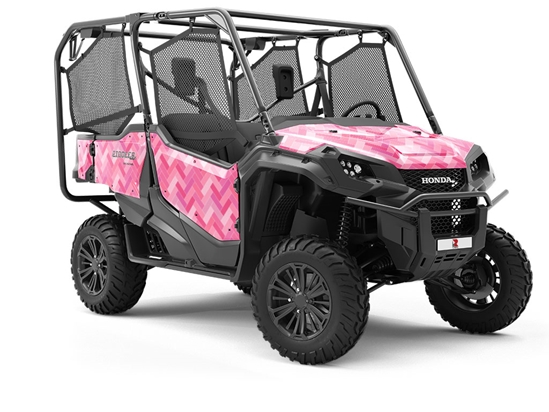 Carnation Pink Brick Utility Vehicle Vinyl Wrap