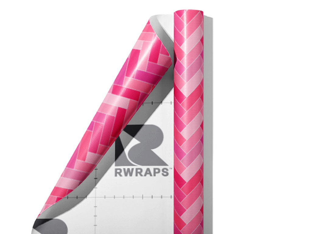 Carnation Pink Brick Wrap Film Sheets