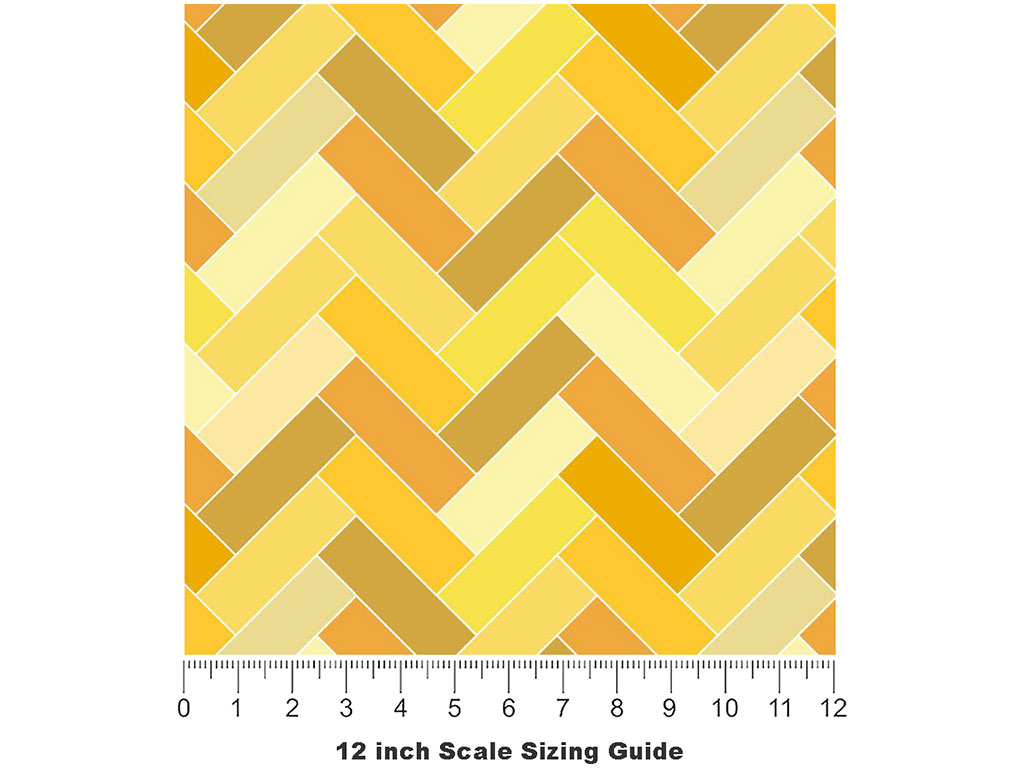 Goldenrod  Brick Vinyl Film Pattern Size 12 inch Scale