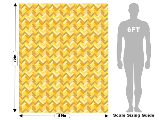 Goldenrod  Brick Vehicle Wrap Scale