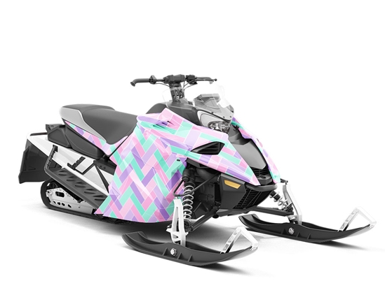 Periwinkle  Brick Custom Wrapped Snowmobile