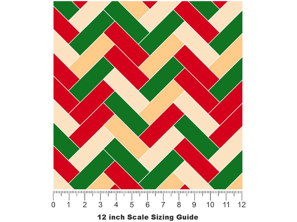 Rastafarian  Brick Vinyl Film Pattern Size 12 inch Scale