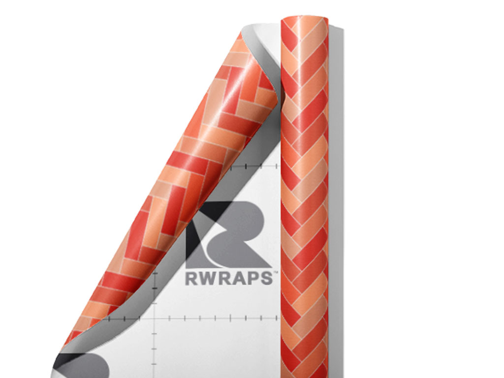 Royal Orange Brick Wrap Film Sheets