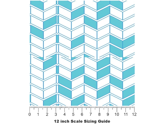 Teal  Brick Vinyl Film Pattern Size 12 inch Scale