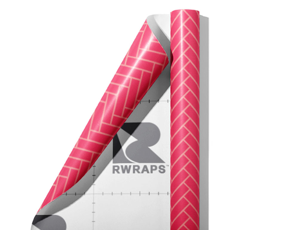 Watermelon Pink Brick Wrap Film Sheets