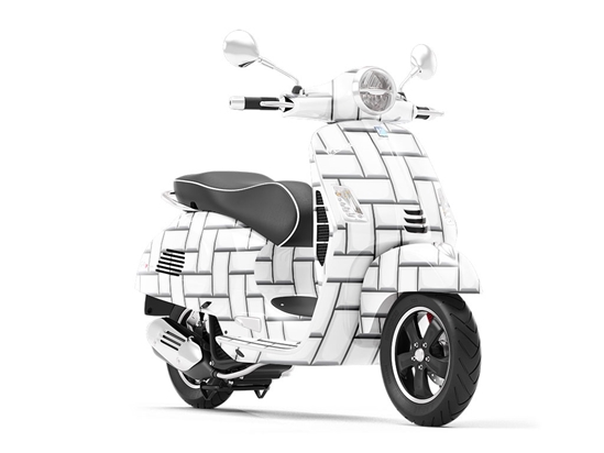 White  Brick Vespa Scooter Wrap Film