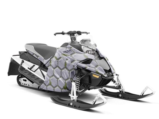 Grey Mossy Brick Custom Wrapped Snowmobile