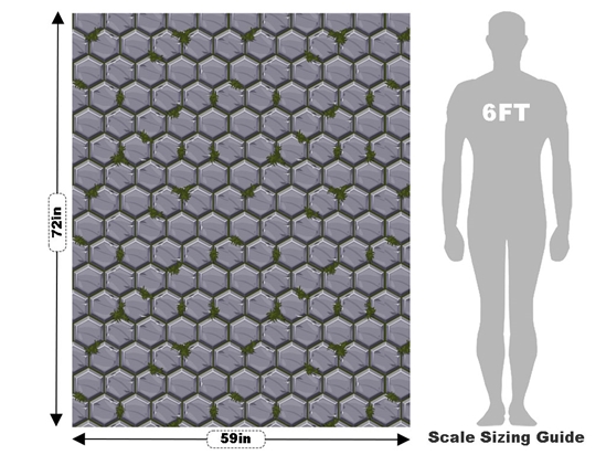 Grey Mossy Brick Vehicle Wrap Scale