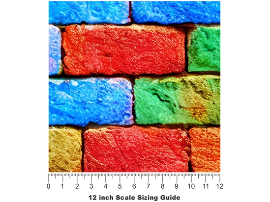 Classic  Brick Vinyl Film Pattern Size 12 inch Scale