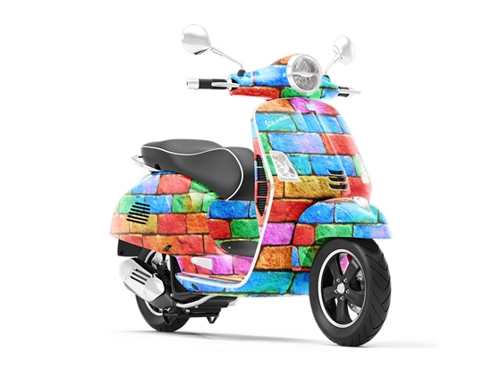 Flemish Cross Brick Vespa Scooter Wrap Film