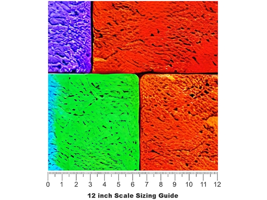 Hopscotch  Brick Vinyl Film Pattern Size 12 inch Scale