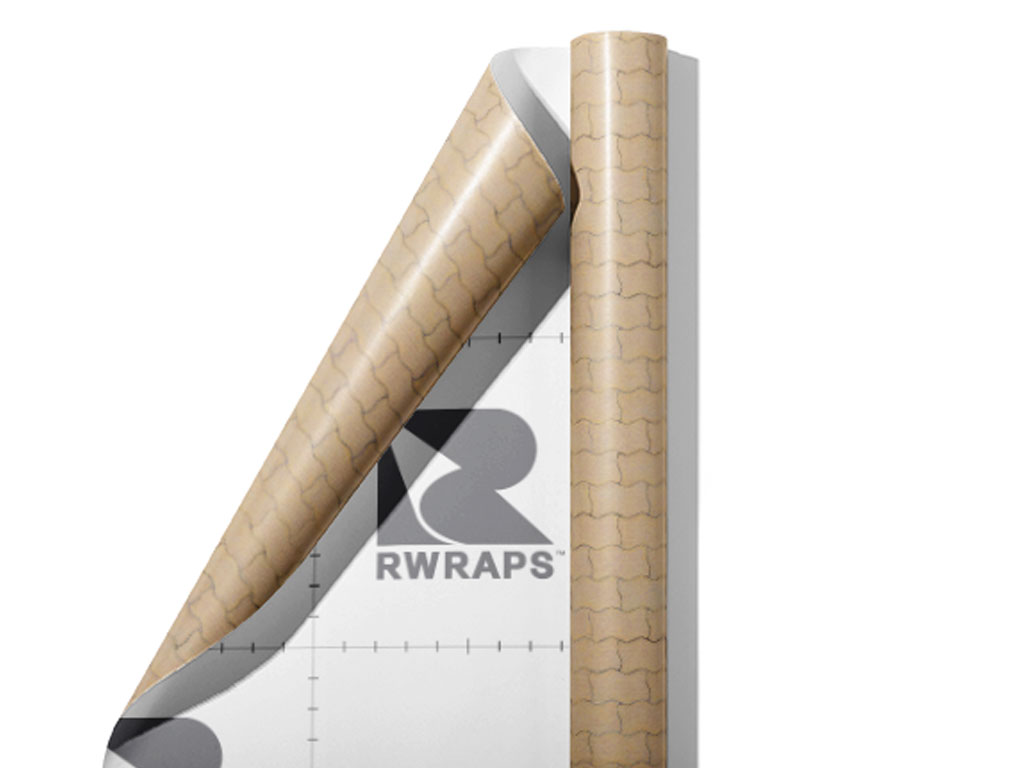 Brown Zigzag Brick Wrap Film Sheets