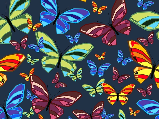 Blue Flutter Bug Vinyl Wrap Pattern