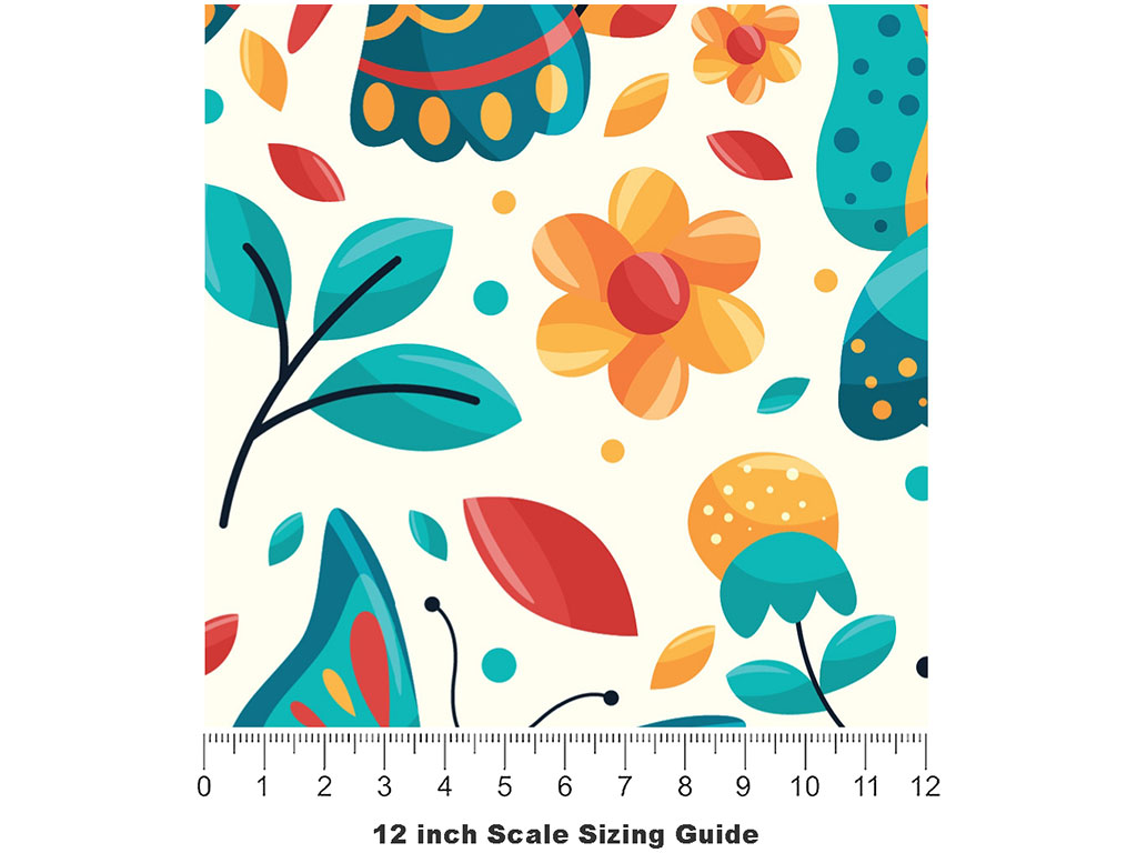 Springtime Fever Bug Vinyl Film Pattern Size 12 inch Scale