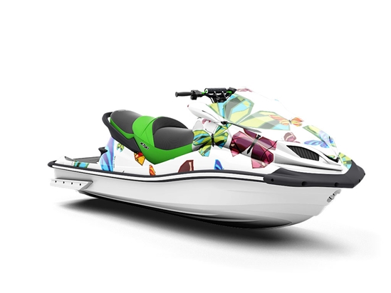 White Flutter Bug Jet Ski Vinyl Customized Wrap