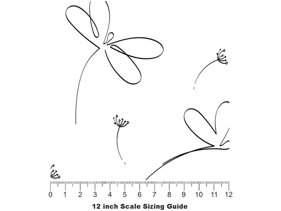 One Line Bug Vinyl Film Pattern Size 12 inch Scale