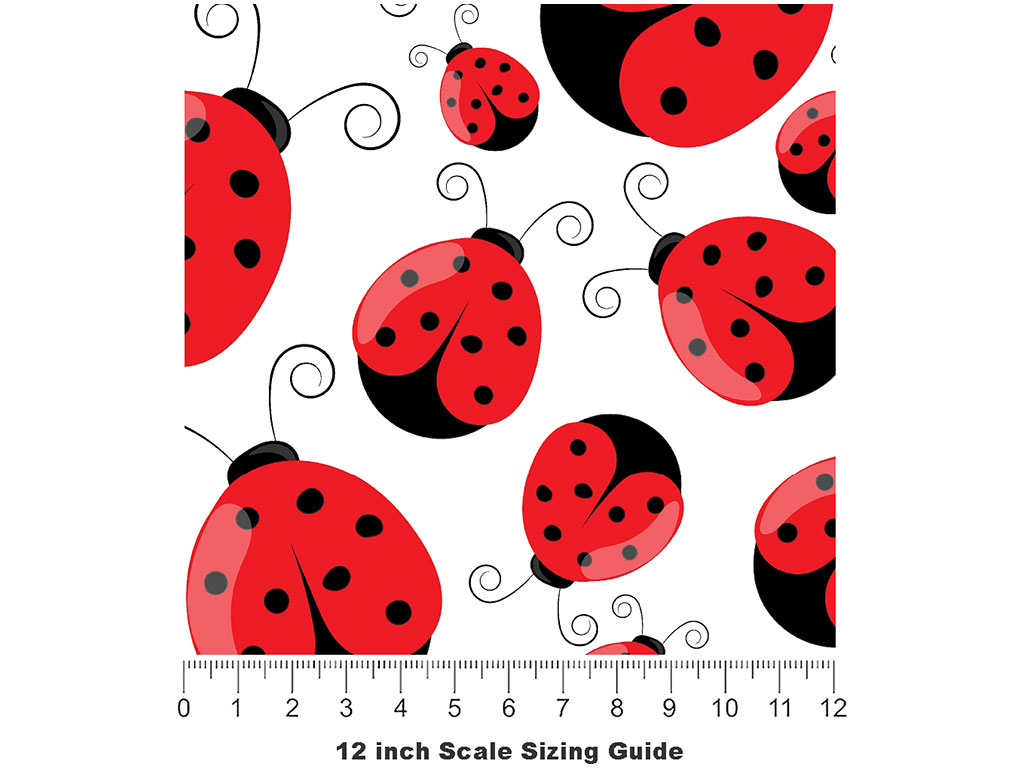 Cartoon Cuties Bug Vinyl Film Pattern Size 12 inch Scale