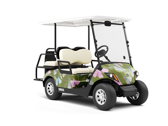 Flutter Along Bug Wrapped Golf Cart