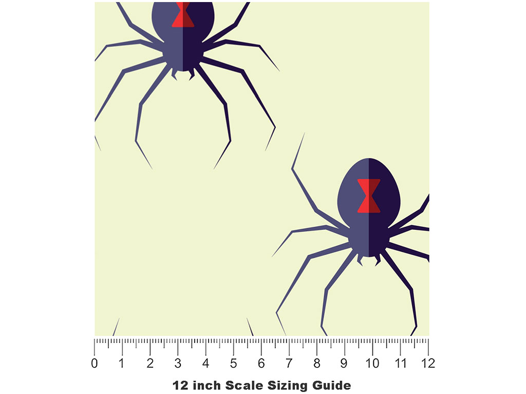 Blackest Widows Bug Vinyl Film Pattern Size 12 inch Scale