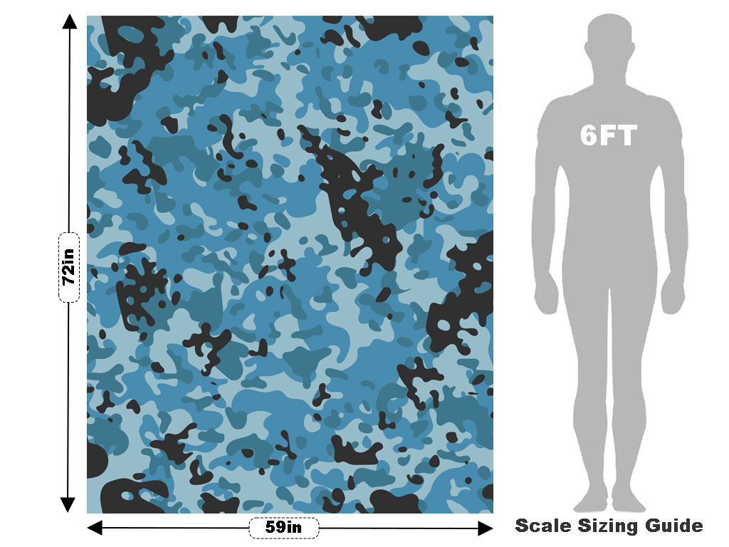 Rwraps™ Sky Multicam Blue Camouflage Vinyl Wrap | Camo Print Car