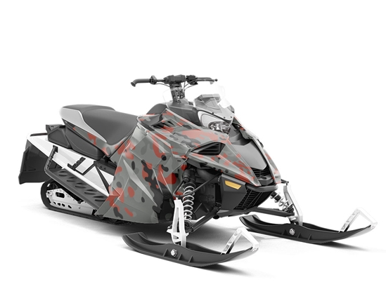 Blood Flecktarn Camouflage Custom Wrapped Snowmobile