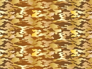 Rwraps™ Yellow Camouflage Print Vinyl Wrap Film - Gold Foil