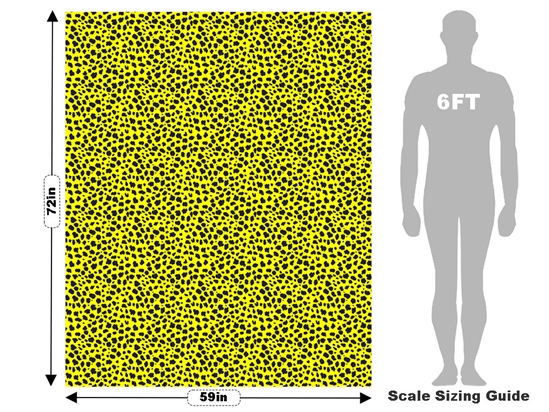 Yellow Cheetah Vehicle Wrap Scale