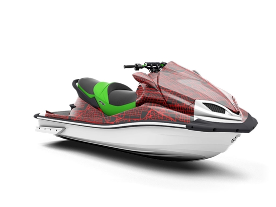 Red Streets Cityscape Jet Ski Vinyl Customized Wrap