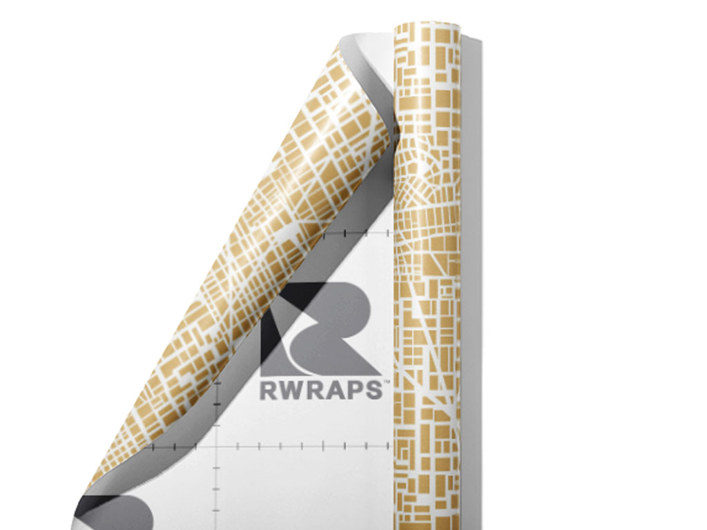 Tan Streets Cityscape Wrap Film Sheets