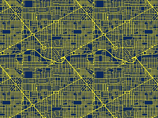 Yellow Streets Cityscape Vinyl Wrap Pattern