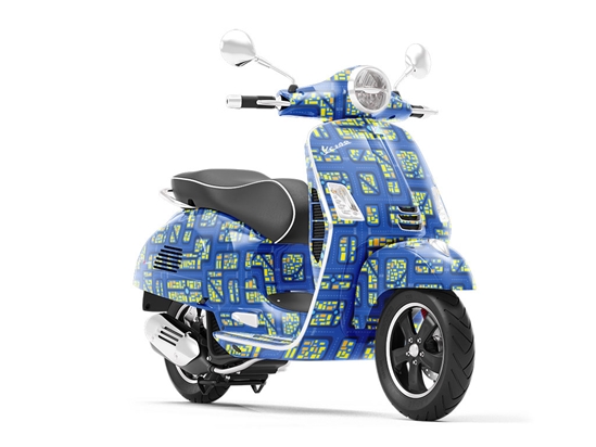 Zigzagging Roads Cityscape Vespa Scooter Wrap Film