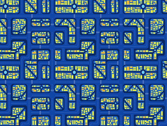 Zigzagging Roads Cityscape Vinyl Wrap Pattern