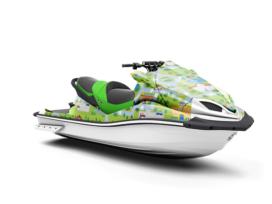 Basic Necessities Cityscape Jet Ski Vinyl Customized Wrap